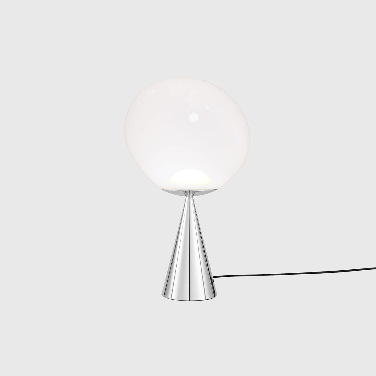 Melt Cone Fat Table Lamp, Opal & Silver